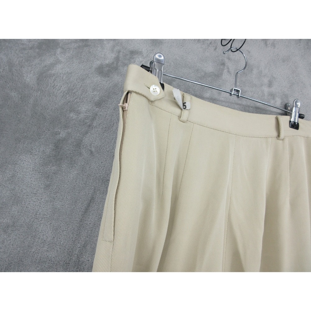 Vintage Ann Taylor Pants Womens Size 10 Silk Pleated Wide Leg Trousers Pockets - Picture 6 of 13